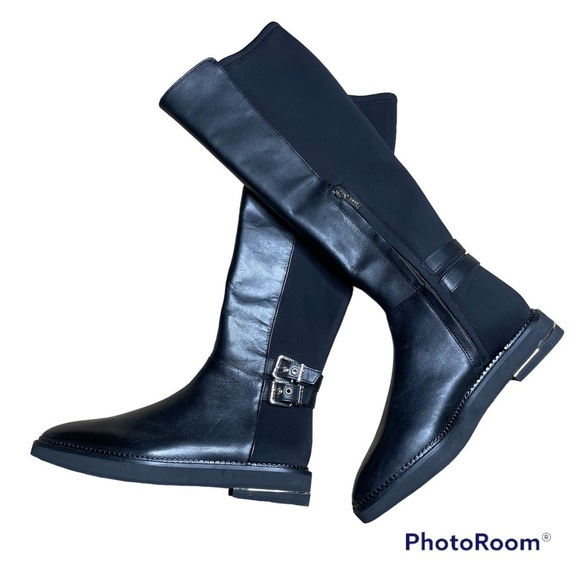 New DKNY Lena Tall Boots black 6.5 stretch - Picture 5 of 6